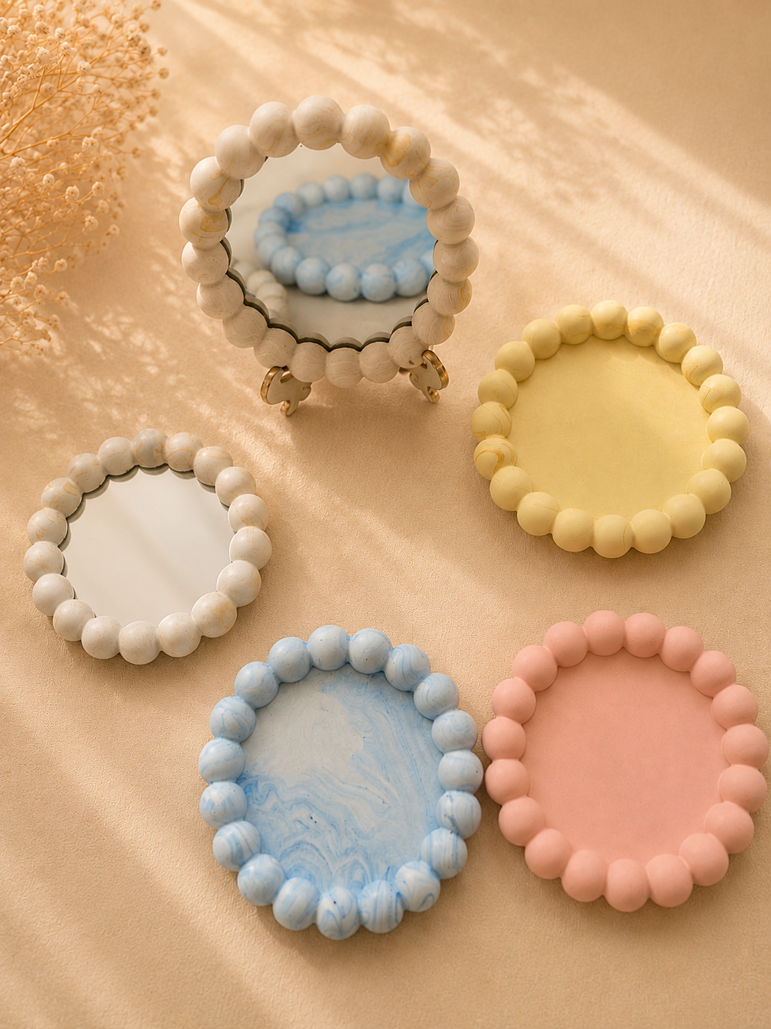 pearl coasters Boujie & Co