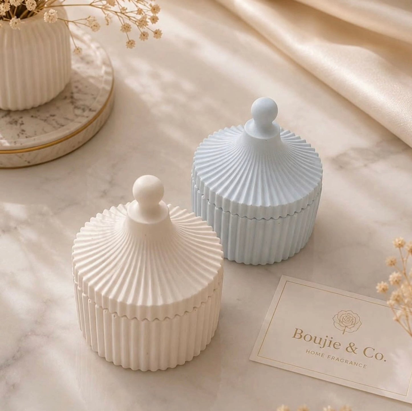 Elise lidded jar Boujie & Co