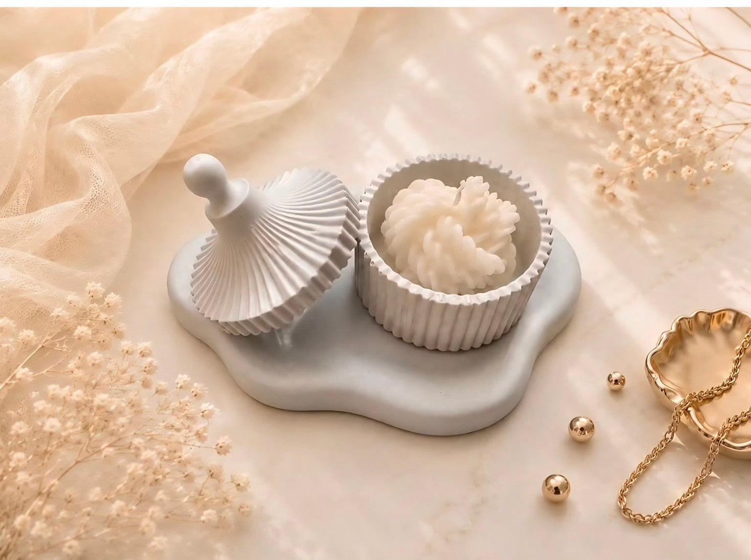 Elise lidded jar Boujie & Co